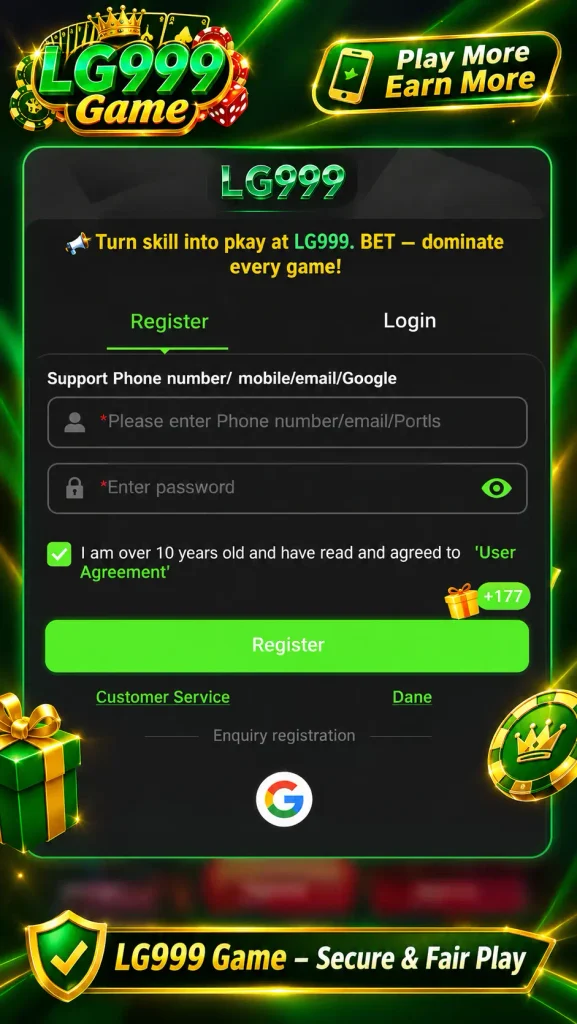 LG999 GAME REGISTRATION