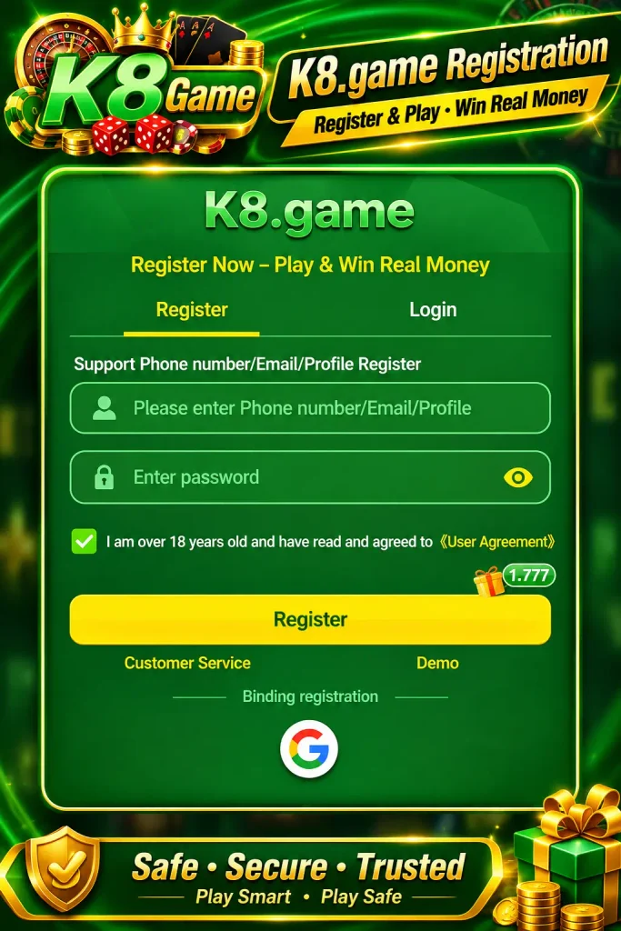Creating Your K8 Game Account Registration Process