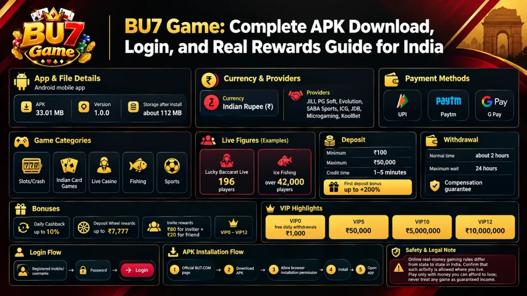 BU7 Game: Complete APK Download, Login, and Real Rewards Guide for India