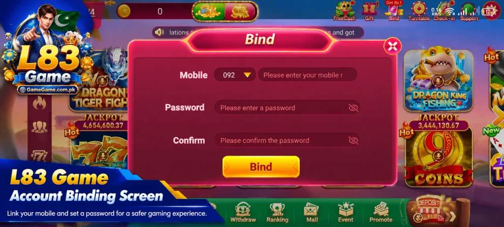 L83 BIND YOUR ACCOUNT