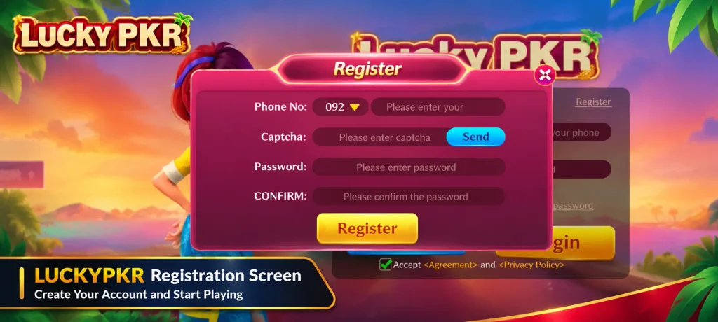 How to Register on Lucky PKR