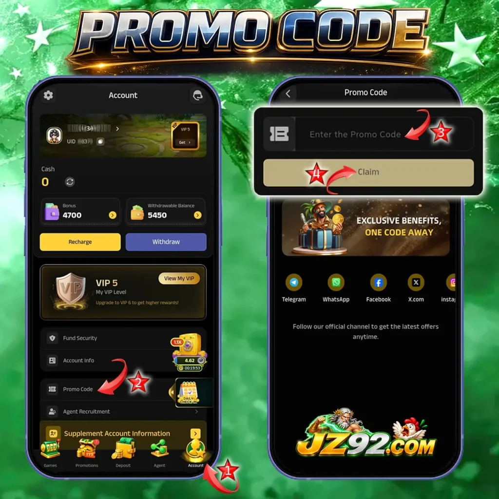 The JZ92 Promo Code Feature